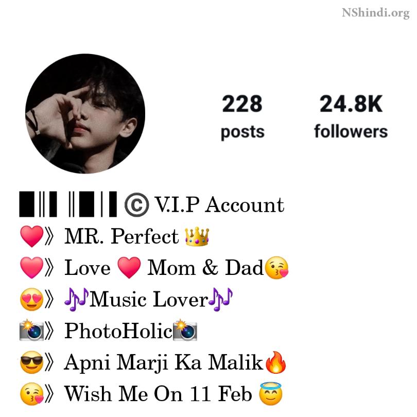 Instagram VIP Bio For Boys Attitude