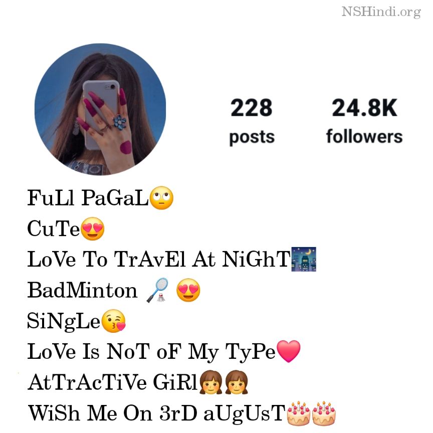 Bio For Instagram For Girls