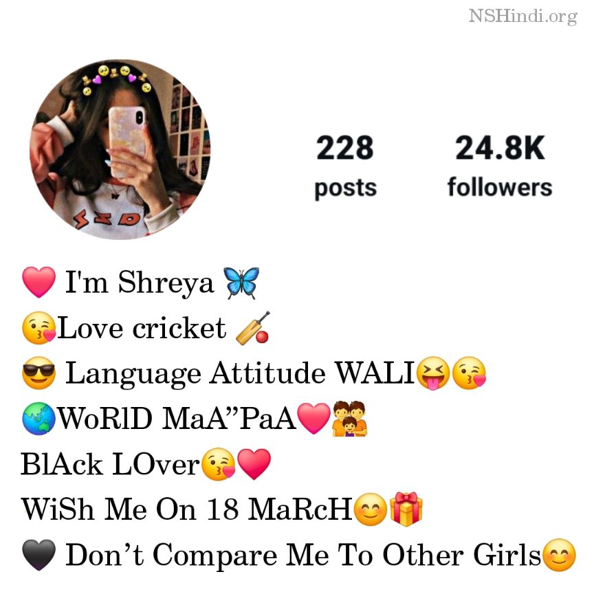 Girls Bio For Instagram